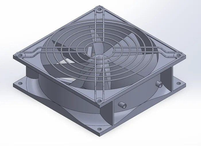 Fan assembly CAD render