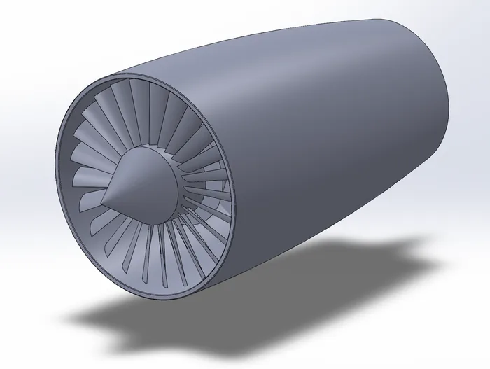 Jet turbine CAD render
