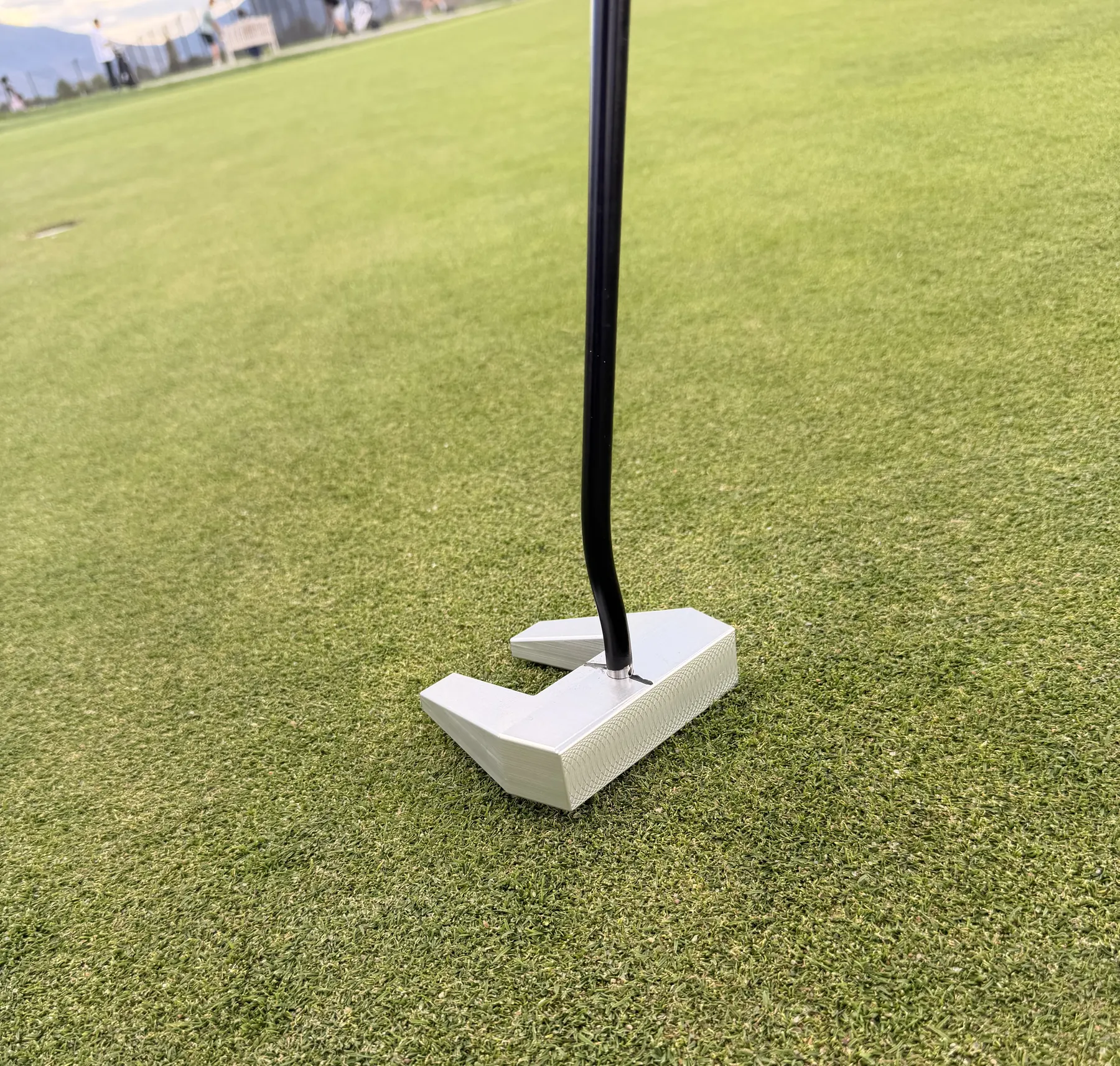 Completed MOI-optimized mallet putter with black shaft and SuperStroke grip